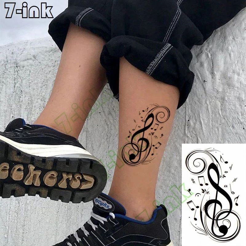 Waterproof Temporary Tattoo Sticker Roman Numerals Figures Gun Art Tattoos Water Transfer Flash Tatto Fake Tatoo for Men Women