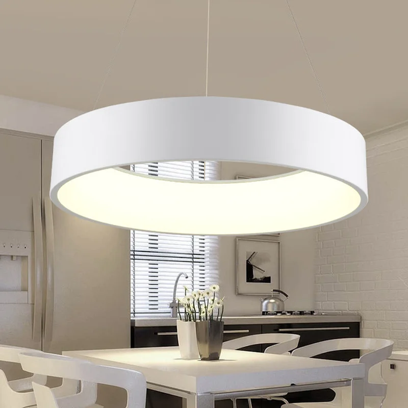 

Minimalist Hanging Round Lamp Modern Circle Led Pendant Light Ring Pendant Lamp For Kitche n Island Living Room Dinning Room