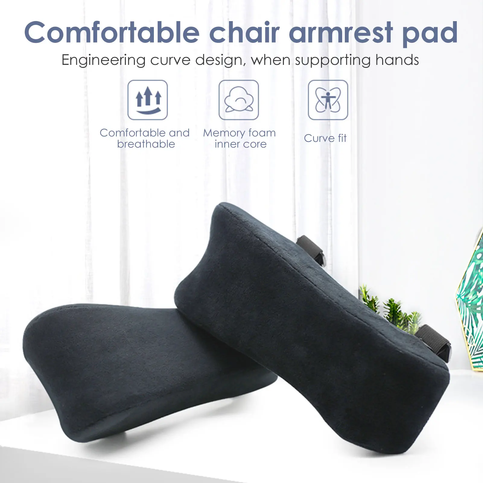 Comfort Office Chair Armrest Pad Elbow Pillow Comfortable Support Cushion Memory Foam Inner Core Sofa Cushion For Home Office