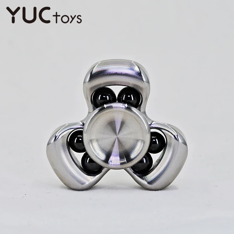 Tri fidget spinner cobre fidget brinquedos para adultos crianças kinetics edc adhd presentes anti estresse cnc mudo silêncio rolamento menino presente de natal