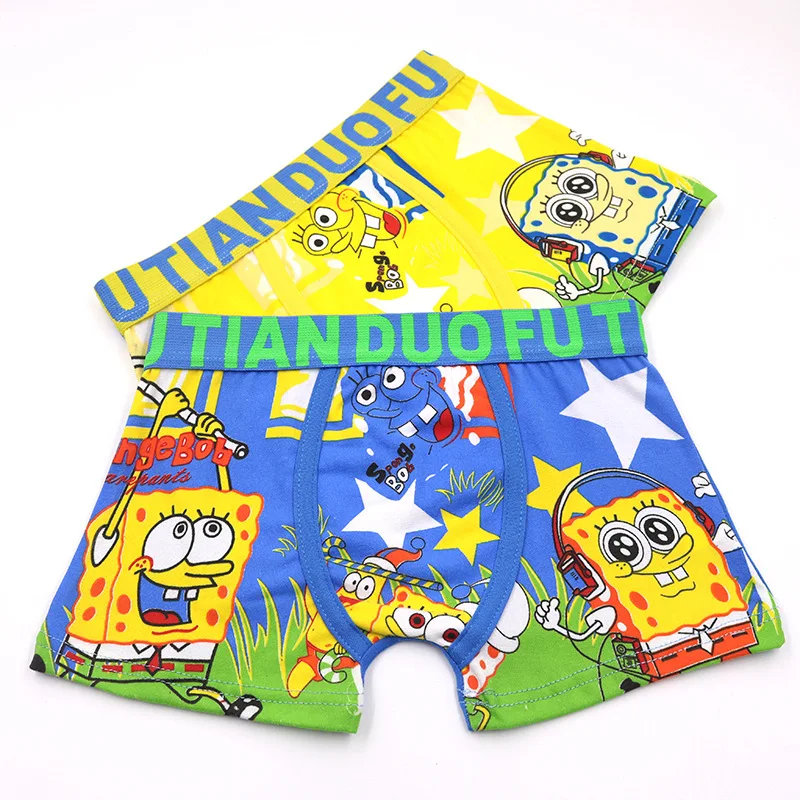 

2pcs/set Cartoon Boys Underwear Soft Breathable Girls Panties Kid Boxer 3-11T Baby Panties Cartoon Sponge Panty Briefs Underpant