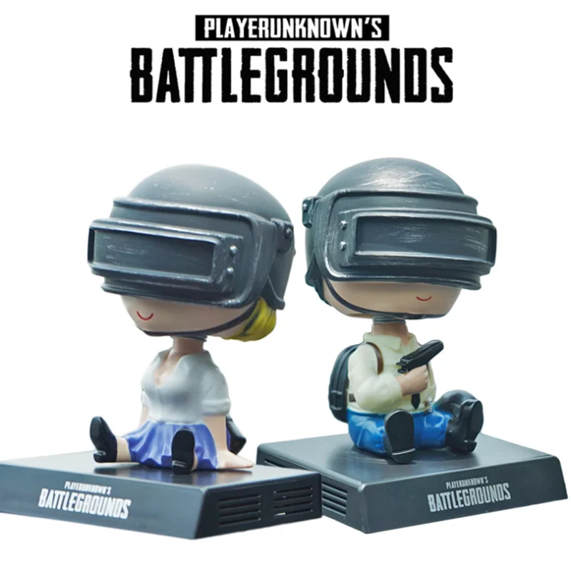 PUBG Battlefield Lovers Car Decoration Shake Head Doll Eat Chicken Car Ornaments Mobile Phone Holder Aroma Base Car Accessories