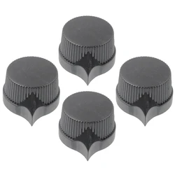 4pcs Plastic Guitar Effect Pedal Knob Amplifier Control Knobs Caps Black