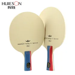 HUIESON-raqueta de tenis de mesa de madera V-1, 5 capas, entrenamiento de madera pura