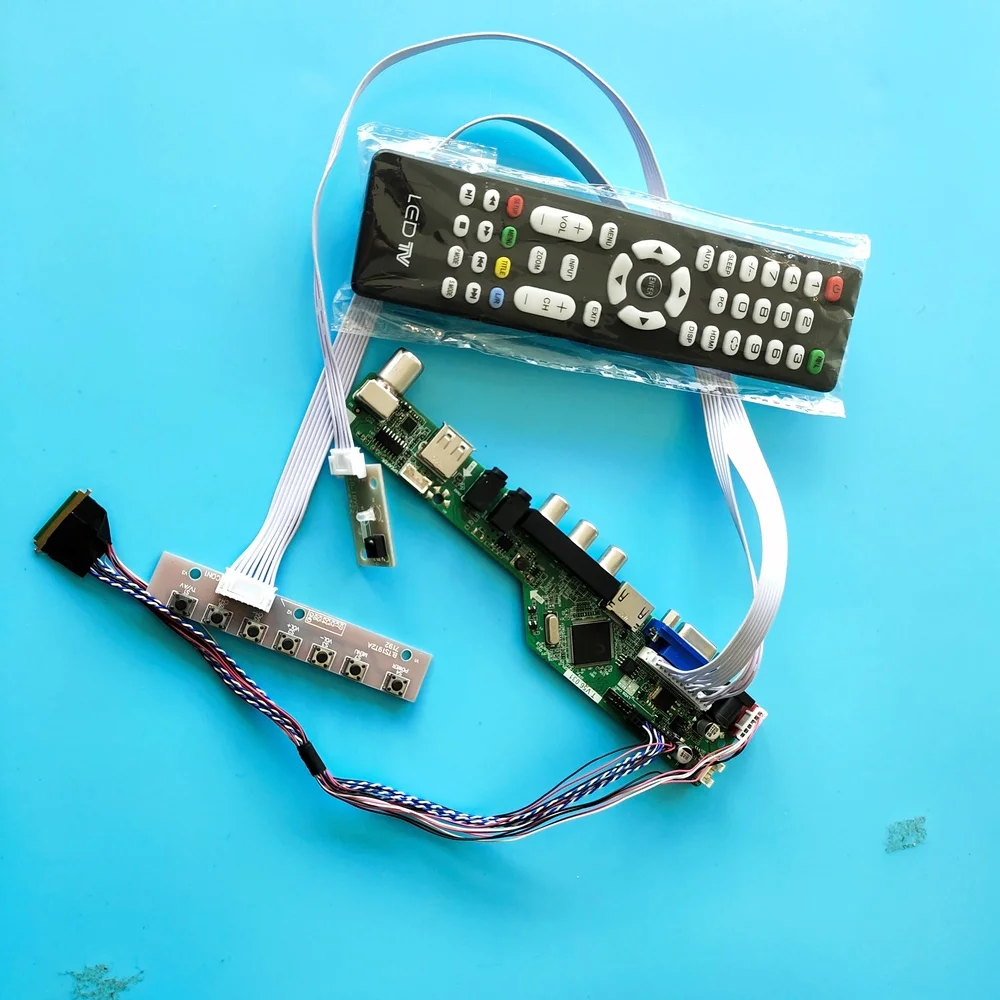 Kit para Tela de Painel B173rw01 v0 1600×900 Controle Remoto Vga de 40 Pinos Lvds Usb Lcd Led Driver de Placa 17.3 tv av