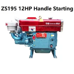 Fast Shipping ZS195 12HP Diesel Engine Handle Electric Start  Water cooled Direct injection