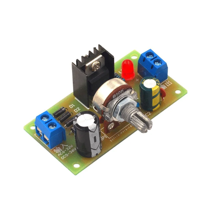 LM317 Adjustable Regulated Power Supply Kit Output with Protection Continuous Adjustable DC Regulated Power Supply DIY Parts