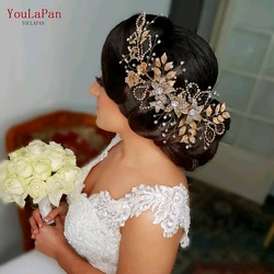 YouLaPan Flower Girl Wedding Hair Accessories Pageant Crown and Tiara Jewelled Headband Diamond Headpiece for Women HP282