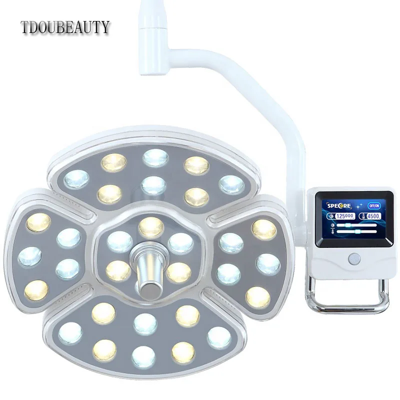 Tdoubeauty Dubbele Kop Led Licht Chirurgische Medische Shadowless Werkende Theater Lamp Voor Dental Unit Met 64 Lampen (90V-240V)