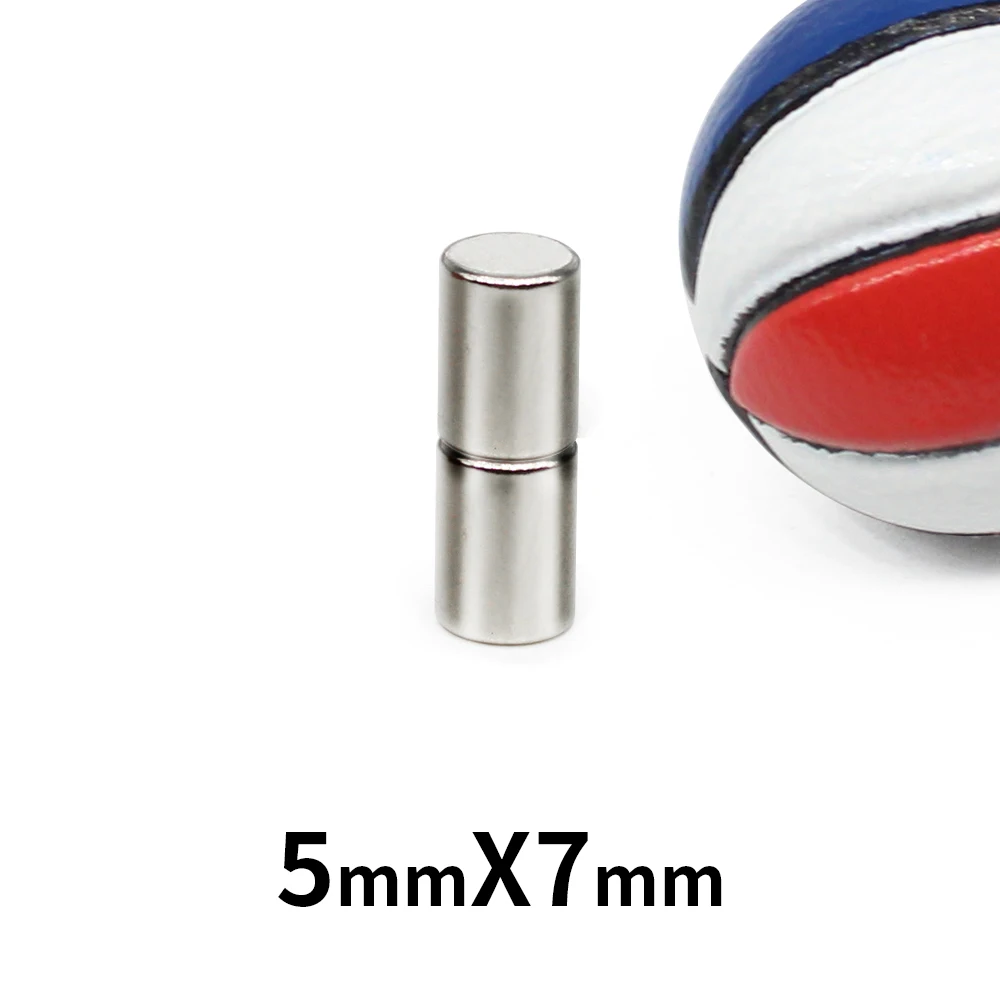 20/50/100/150/200/500PCS 5X7 mm Mini Small Search Magnet N35 Round Permanent NdFeB Strong Powerful Magnetic Magnet 5x7mm 5*7 mm