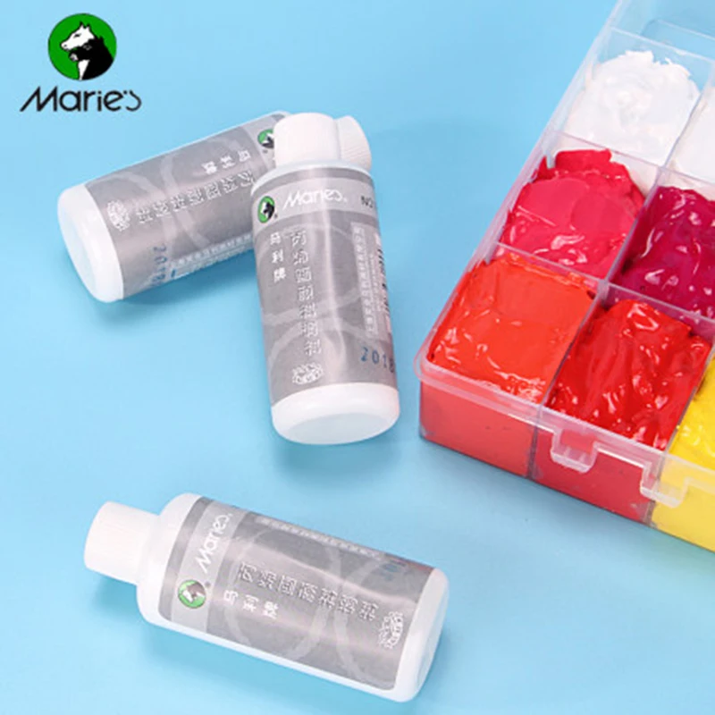 

1 Bottle Maries Acrylic Paint Professional Liquid Diluent 100ML Art Supplies Seasoning Medium Fluid Flow Aid Material Drawing