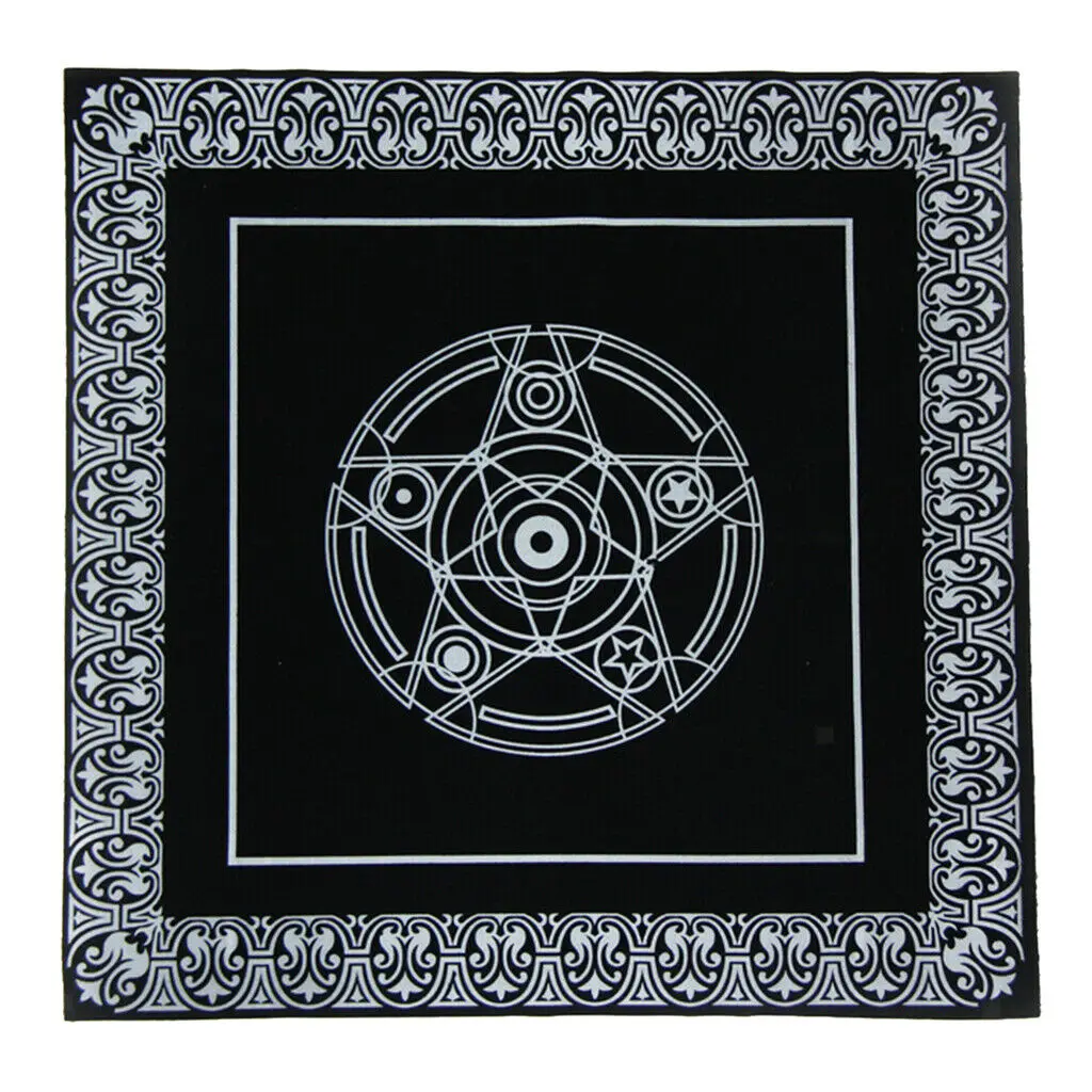 1pc New Pentagram Tarot Table Cloth Table Cloth Decor Divination Tapestry Tarot Card Tablecloth Altar Cloth Board Game Card Pad