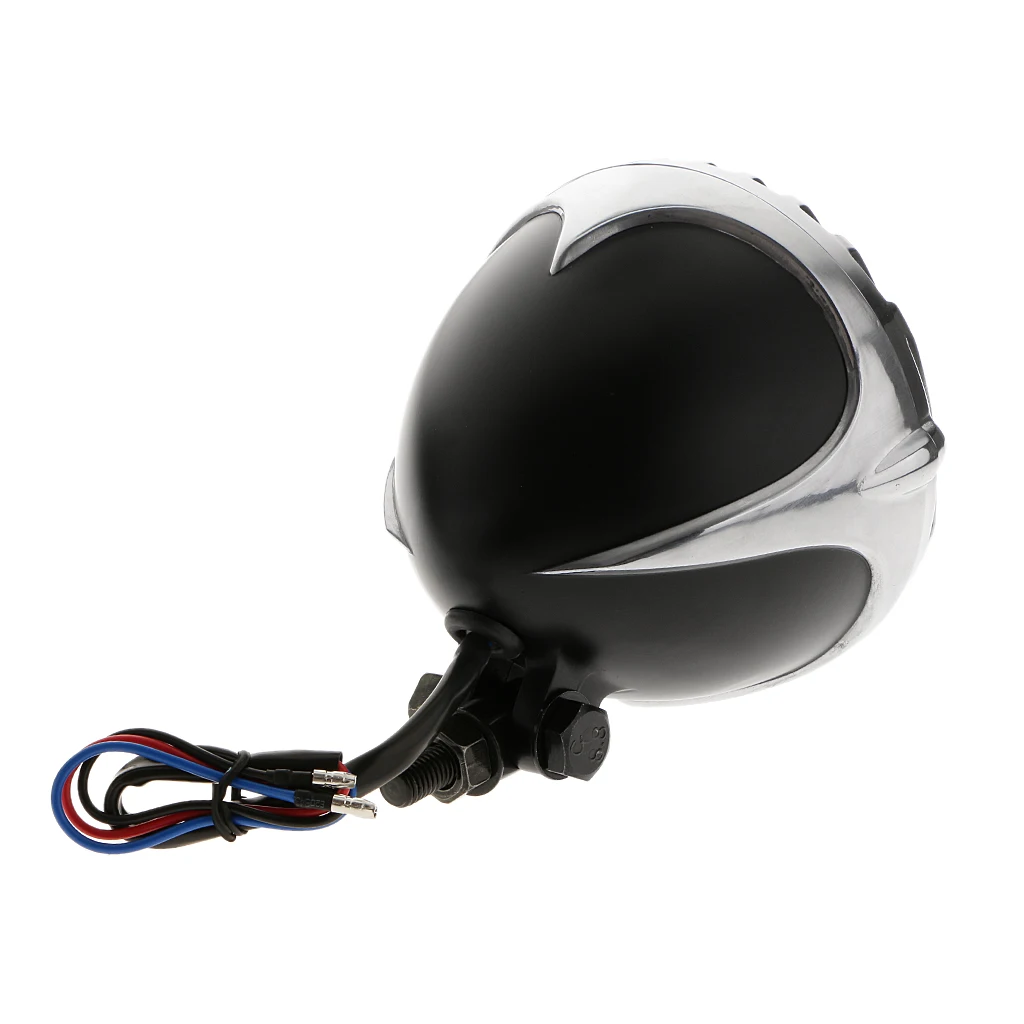 Motorcycle Front Headlight with Grill Cover Housing For Bobber Motorcycle Headlight Grill Motorcycle Light Assembly
