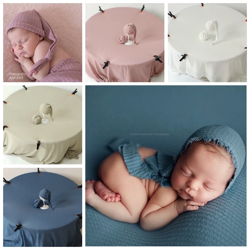 2020 Newborn Baby Photography Blanket/Wrap/Hat Set Bean bag Background Fabric Baby Photo Booth Props Backdrop Studio Accessories