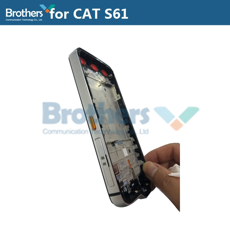 Middle Frame for CAT S61 Middle Bezel with Volume Power Buttons Front Frame for CATS61 Middle Housing Phone Replacement Parts