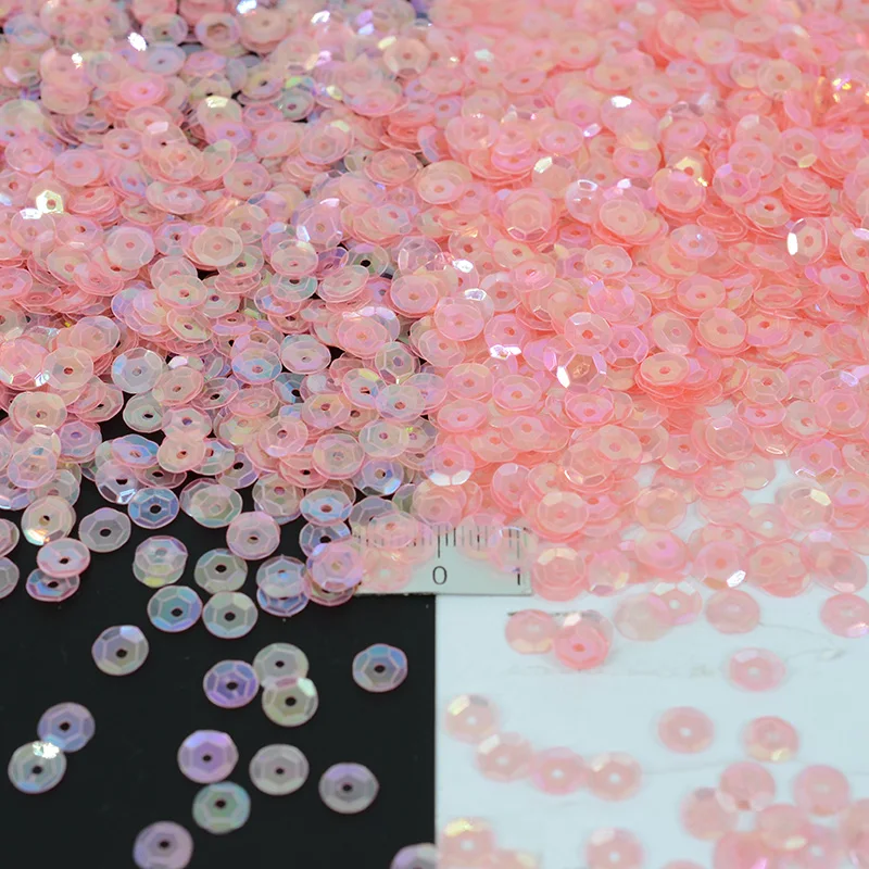 100g/Lot 4/6/8mm Round Cup Shape PVC Oil loose Sequins Paillettes for Nail Art manicure/wedding decoration confetti