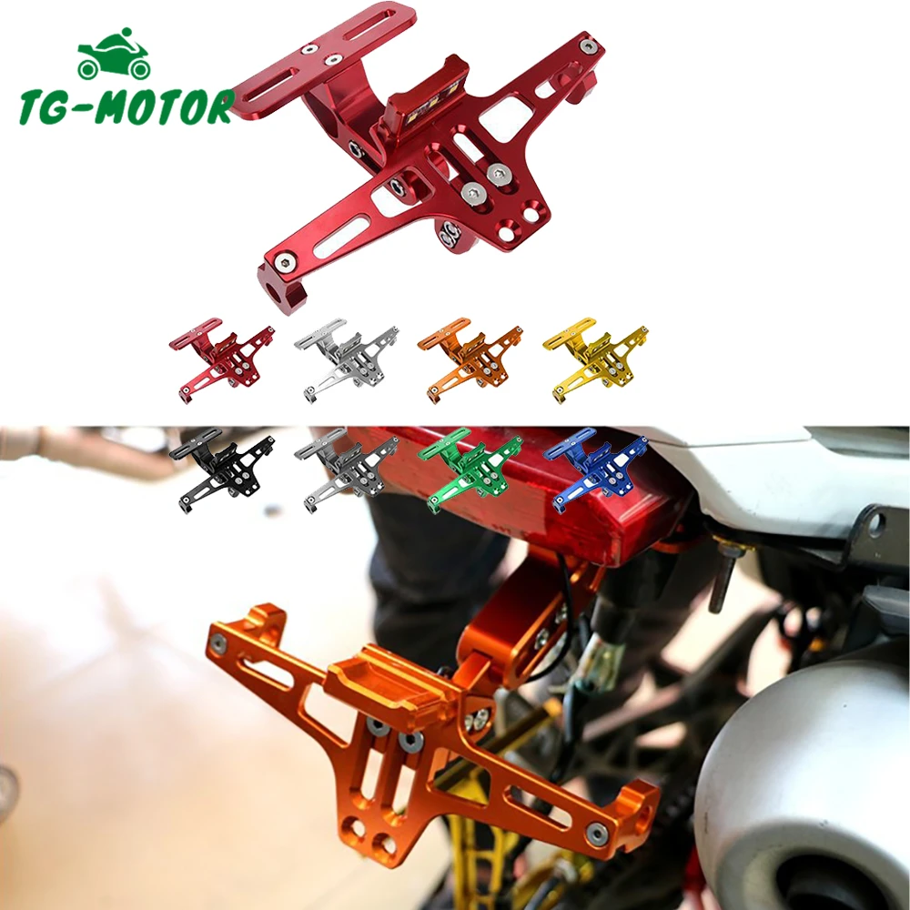 TG-Motor CNC Aluminum Accessories For HONDA Forza 750 FORZA750 2020-2021 Motorcycle License Frame Plate Holder Bracket LED Light