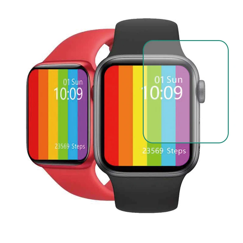 5 pçs tpu macio smartwatch película protetora capa completa para bysl/giinkwe iwo w26 relógio inteligente série 6 40mm 44mm lcd protetor de tela