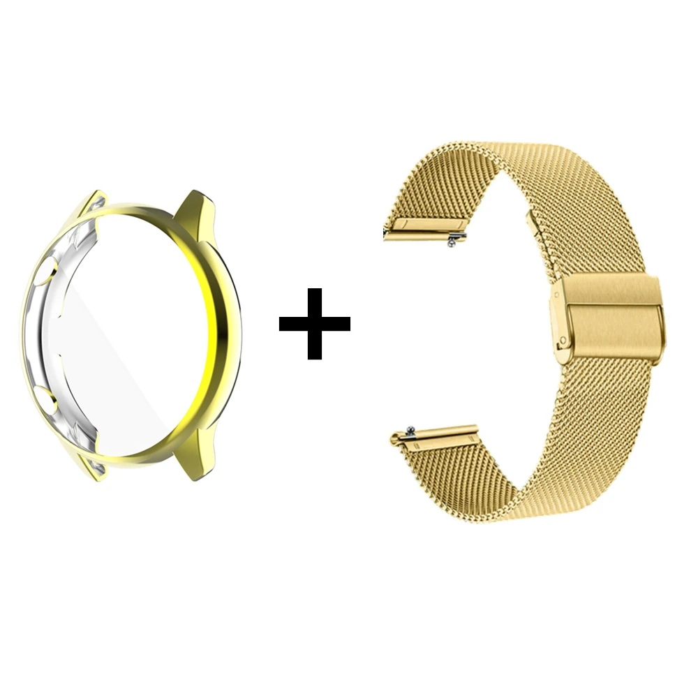 Para amazfit gtr 2 banda de metal com caso 22mm pulseira para xiaomi amazfit gtr 47mm gtr2 2e pulseira relógio protetor capa acessórios