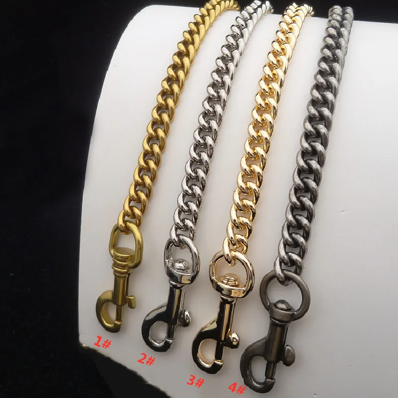 Width 9.0mm Women Bag Chain Handmade Bag Parts Single Shoulder Handbag Chain Evening Clutch Bag Strap with Hook High Quality