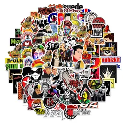 Cool Rock Band Etiqueta Impermeável, Cantor de Música, Graffiti Adesivos para Bagagem, Guitarra, Skate, Laptop, Telefone, Bicicleta, Carro, 10 Pcs, 30 Pcs, 50 Pcs, 100Pcs