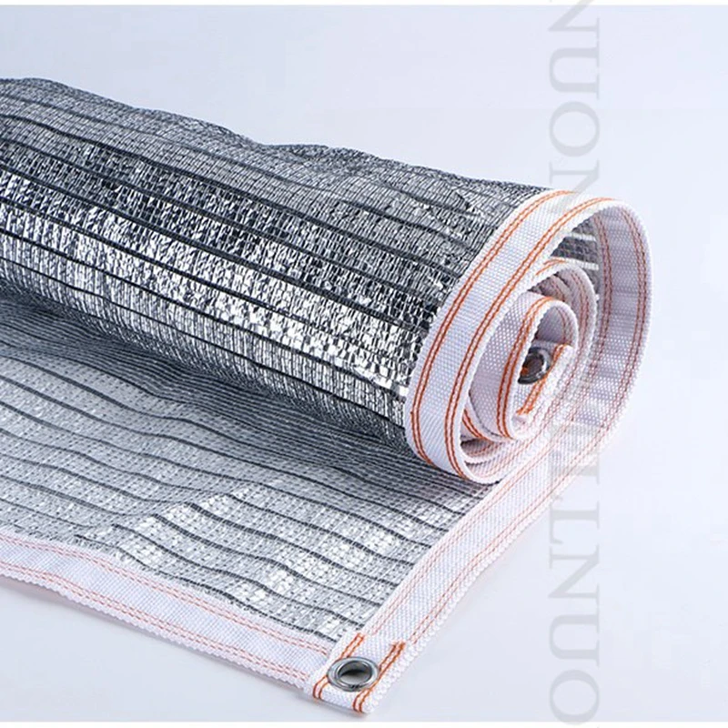 NNW Aluminum Foil Reflected Anti-UV Sunshade Net, 75% Sun Shading Rate, Outdoor Car Plants Sunblock, Thermal Insulation