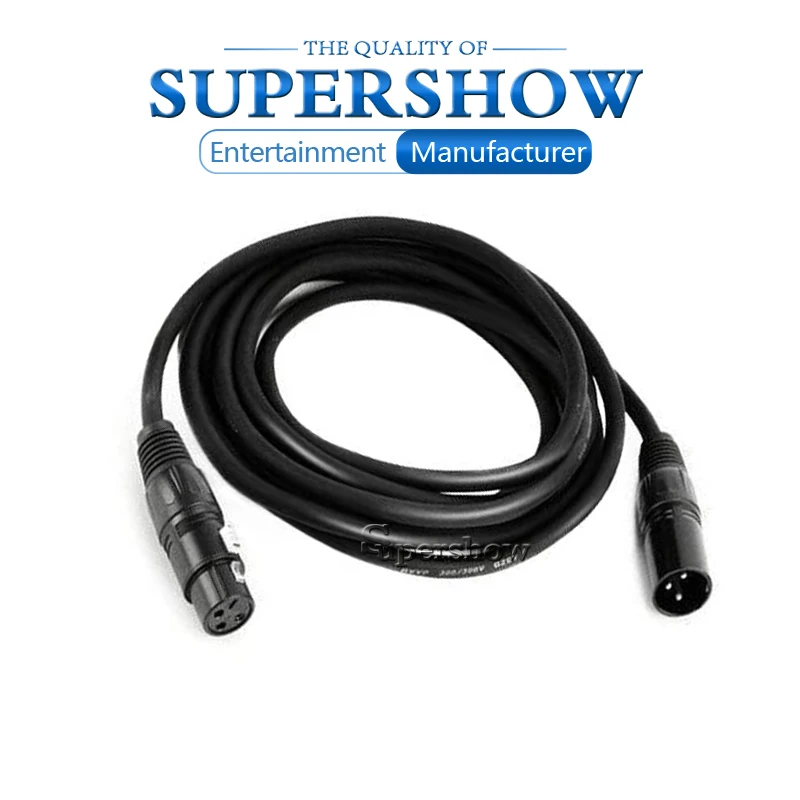3-pin Connector Signal DMX Cable (1M-15M) DMX512 Stage Lighting Signal Cable LED Par Light Moving Head Light