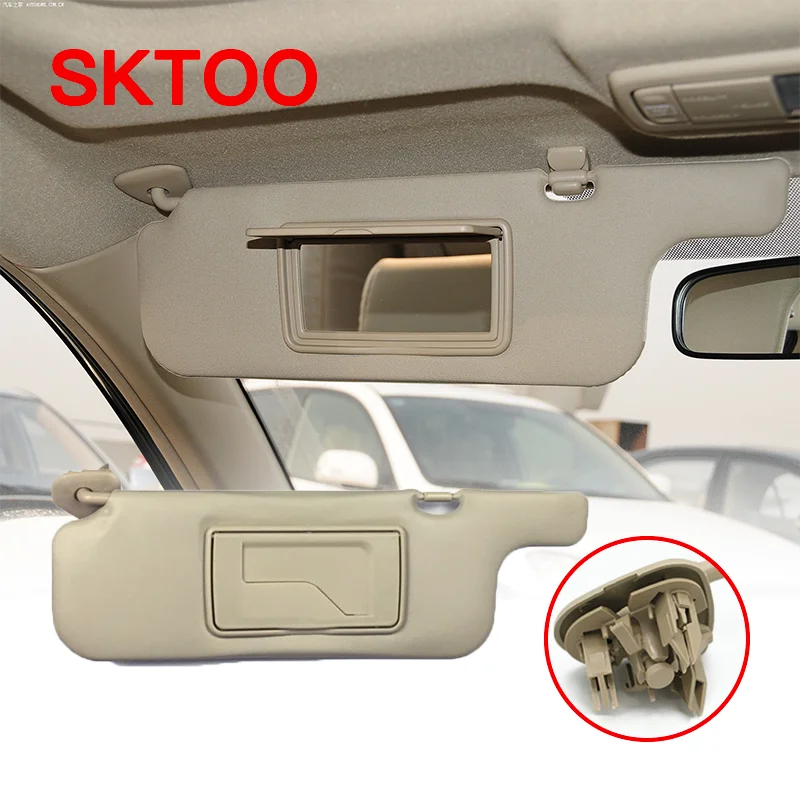 SKTOO For Toyota Corolla 2003-2012 Beige Inner Front Windscreen sun visor with makeup mirror