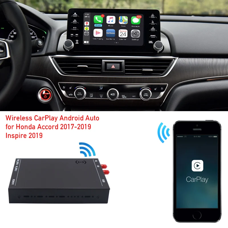 Apple CarPlay Adapter for Honda Accord 2017-2019 Inspire 2019 Android Auto Device Support AHD Camera Mirror Link Music Phone Map