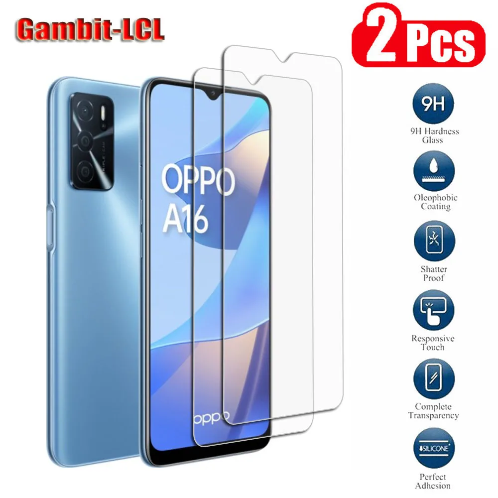 2Pcs Original Protection Tempered Glass For OPPO A16 A16s A16K 6.52