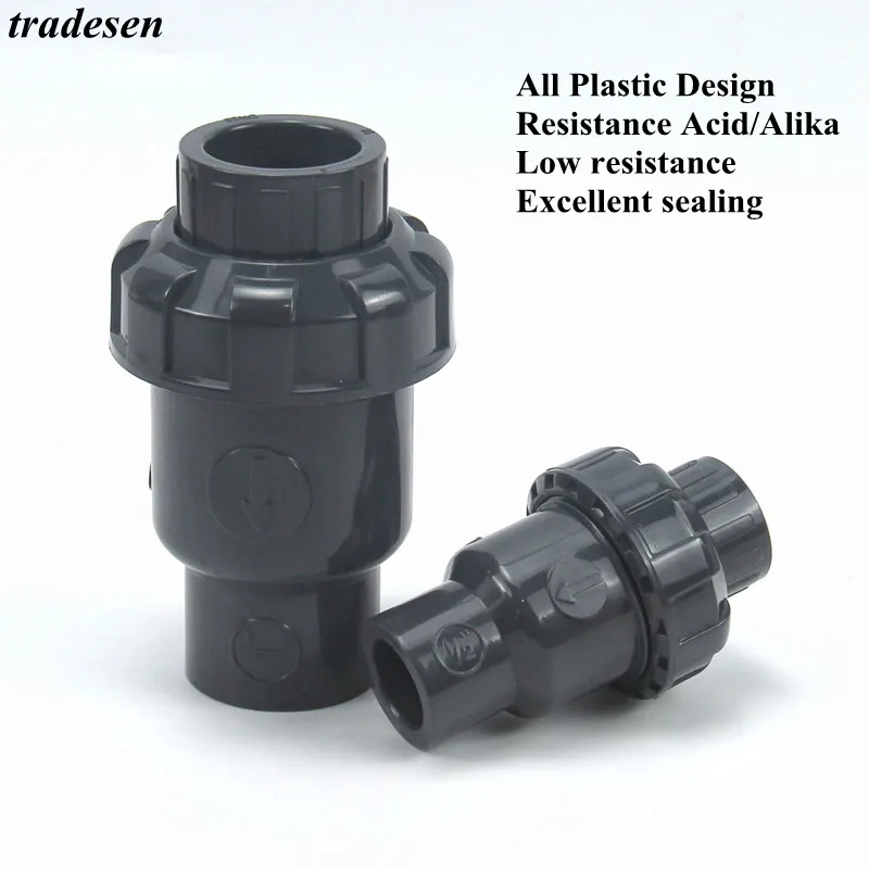 I.D20~50mm Aquarium PVC Check Valve One Way No-Return Valve Fish Tank Pipe Fittings Garden Irrigation Water Tube Connectors