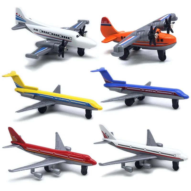 6PCS/Set Diecast Alloy Metal Aircraft Airplane Model Toy Ornament