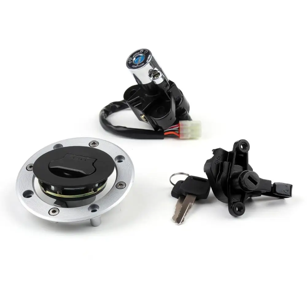 Areyourshop dla Suzuki GSF600 Bandit 1995-2004 GSF1200 Bandit 1997-2005 blokada wyłącznika zapłonu i korek wlewu paliwa zestaw kluczy motocyklowych