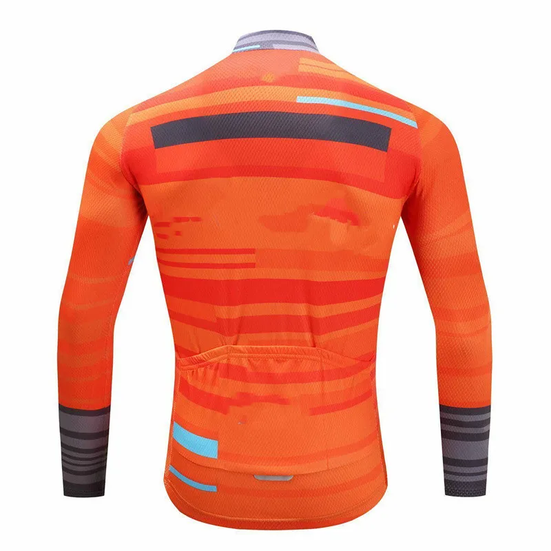 2021 Hot Selling Long Sleeve Cycling Jerseys With Pockets MTB Tops Pro Team Off Road Bike Clothes Anti UV Bicycle Shirts For Men