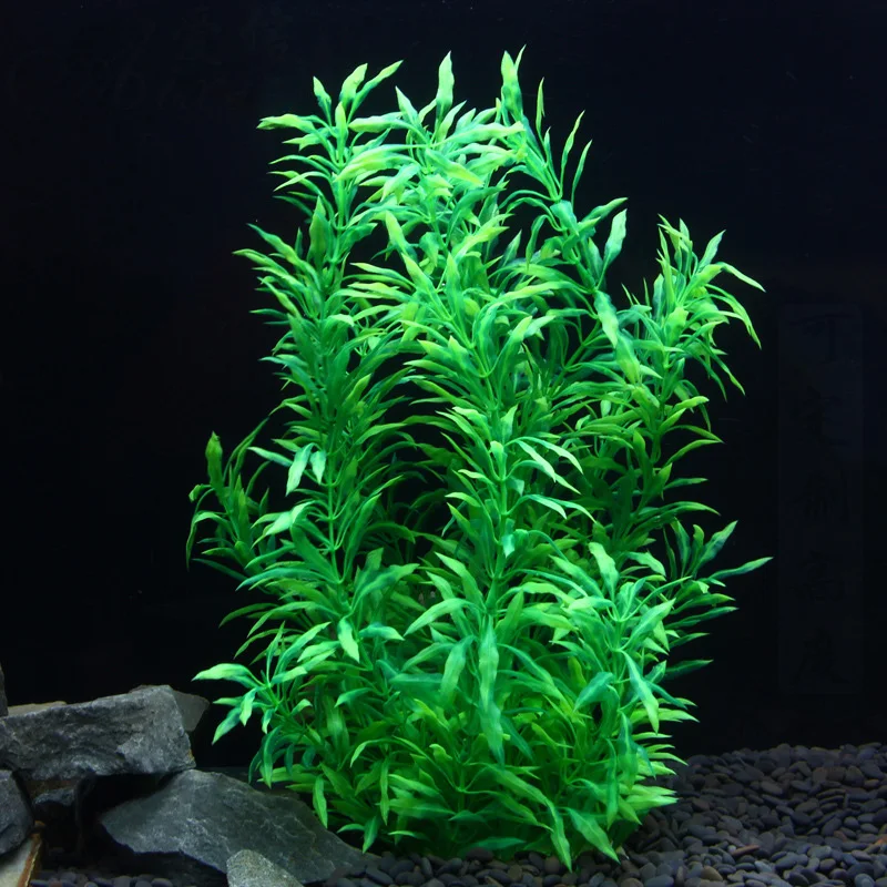 80cm Artificial Aquati Grass Large Plastic Aquarium Plants Fake Water Weed Tree Simulation Landscape For Fish Tank Decoration