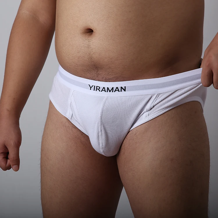 New Arrivals 2PCS/LOT Male Thread Cotton Underwear Men\'s Elasticity Briefs Breathable Underpants Cuecas White/Black S M L XL XXL