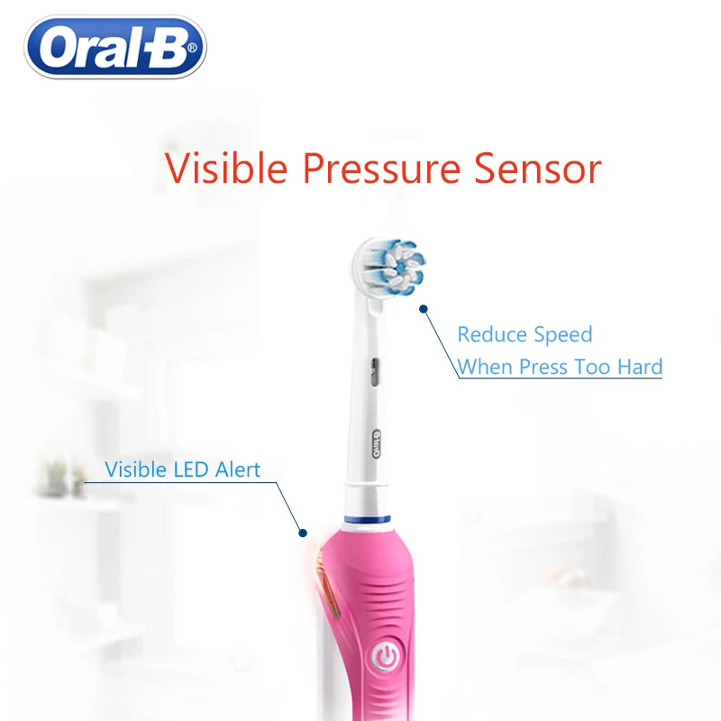 Oral B Pro2000 Smart Electric Toothbrushes D20524 3D Sonic-Rotation Teeth Whitening Rechargeable Visible Pressure Sensor 2 Modes