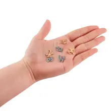 30pcs Gold Steel Alphabet Charms for DIY Jewelry #6