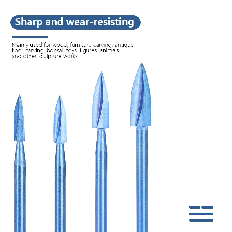 XCAN ahşap oyma matkap ucu 5 adet çelik katı karbür taşlama çapak seti sondaj oyma gravür Bit ağaç İşleme aleti