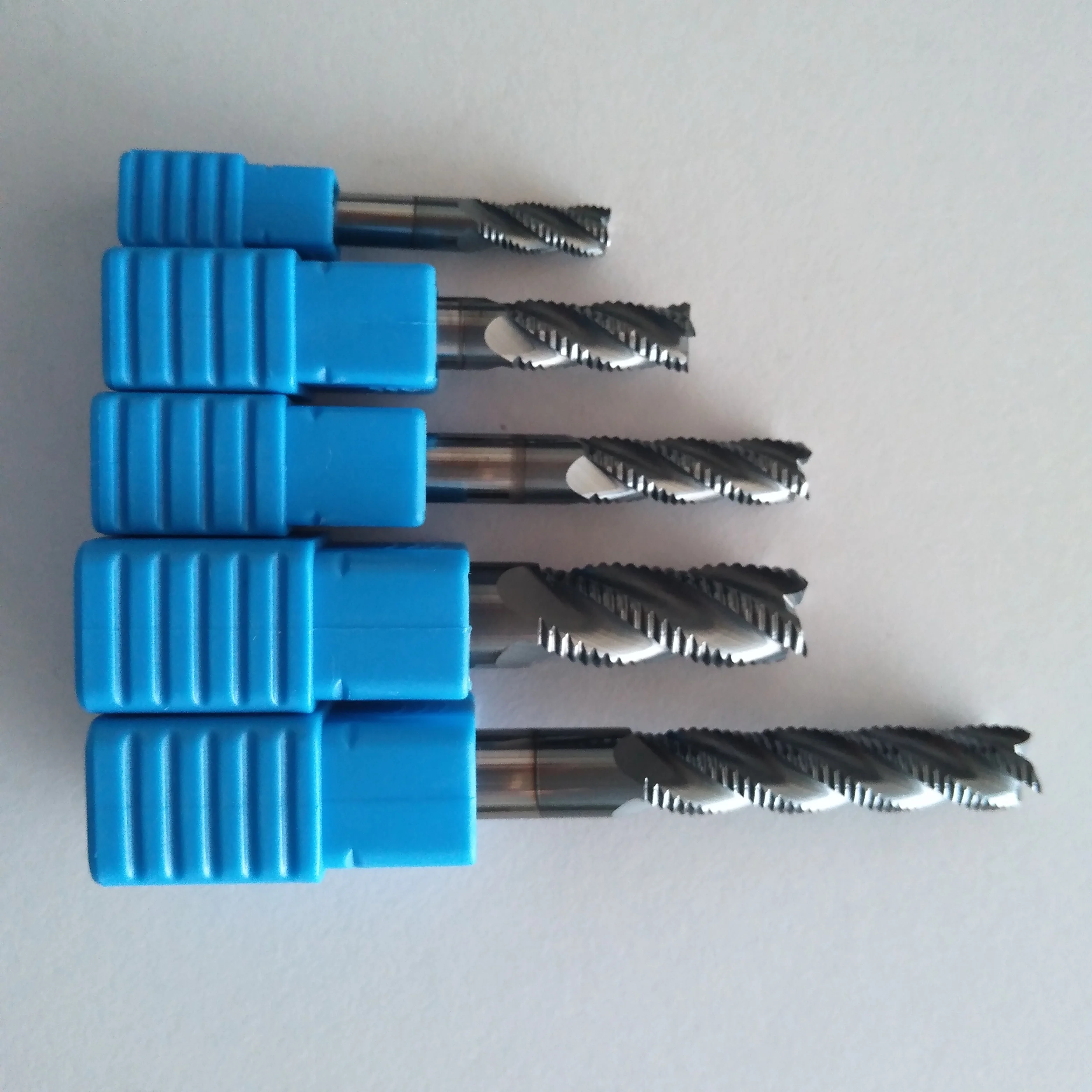 1pc D4mm 6mm 8mm 10mm 12mm HRC55 4 플루트 CNC 밀링 공구 용 텅스텐 솔리드 초경 황삭 엔드 밀