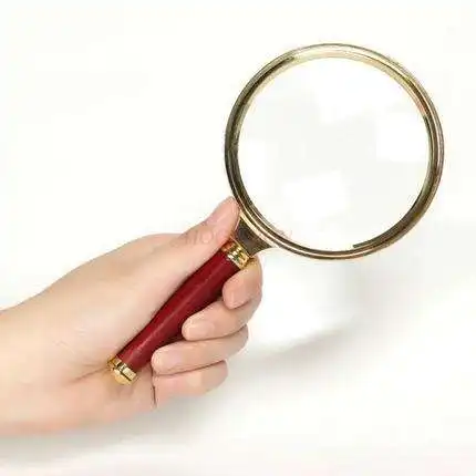 Magnifying glass handle portable 90mm clear times elderly students read flowers and insects newspaper calligraphy