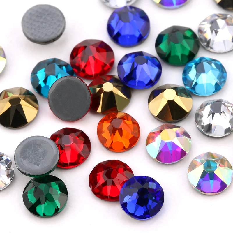 QIAO 360pcs/lot SS20 SS16 New Cut Facets 8 big 8 small Crystal Iron On Stone Hot fix Rhinestone for Garment Stone DIY