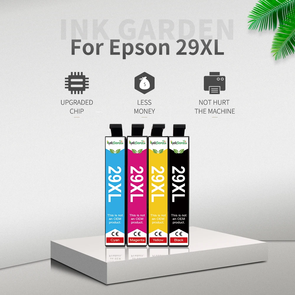 InkGarden Replacement 29 29XL T2991XL T2991 For Epson Ink Cartridges XP-332 XP-345 XP-442 XP-432 XP-435 Printer