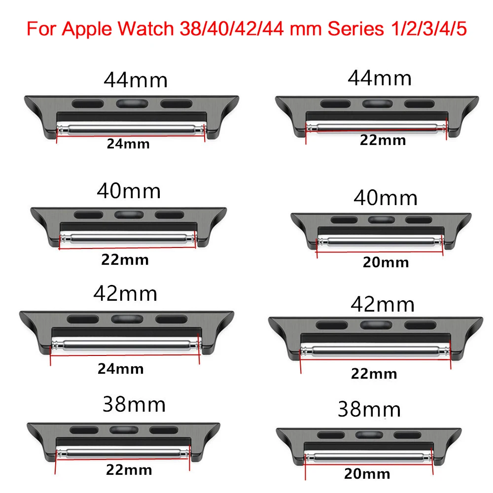 10pcs Watchbands Connector For Apple Watch Band Adapter 38mm 40mm 42mm 44mm 41mm 45mm 49mm Replacement iWatch 8 7 6 5 4 SE Ultra