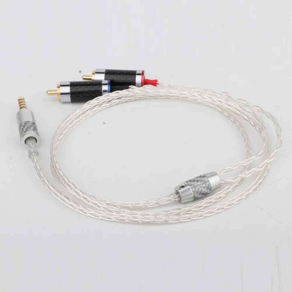 Preffair 4.4mm do 2 wymiana balansu RCA kabel audido Upgrade kabel dźwiękowy