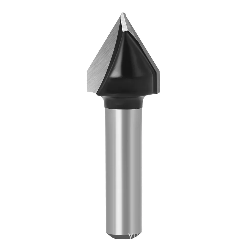 VACK 6/8mm Shank V Shape Wood Milling Cutter CNC Solid Carbide Woodworking Router Bits For Carpentry Tools 60° 90° 120° 150°