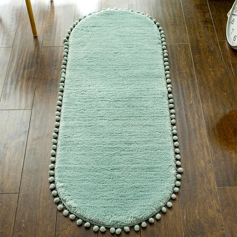 Cute Oval Anti-slip Home Kitchen Mat Water Absorption Bathroom Carpet Entrance Balcony Hotel Doormat Tapete Bedroom Bedside Rugs