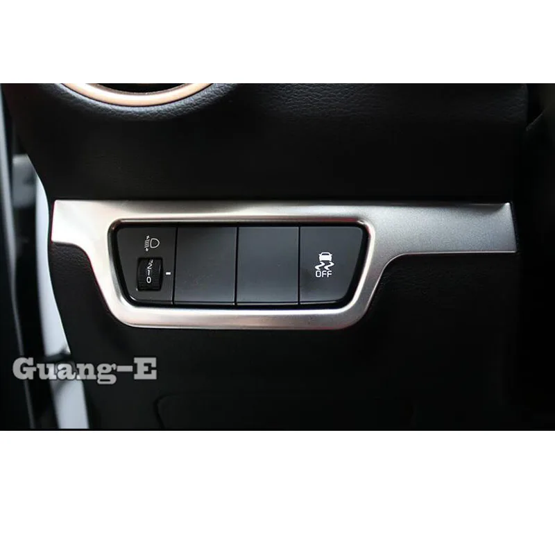 Car Stick Styling Stainless Steel Front Head Fog Light Switch Trim Frame Lamp 1PCs For Kia K3 Forte Cerato 2019 2020 2021 2022