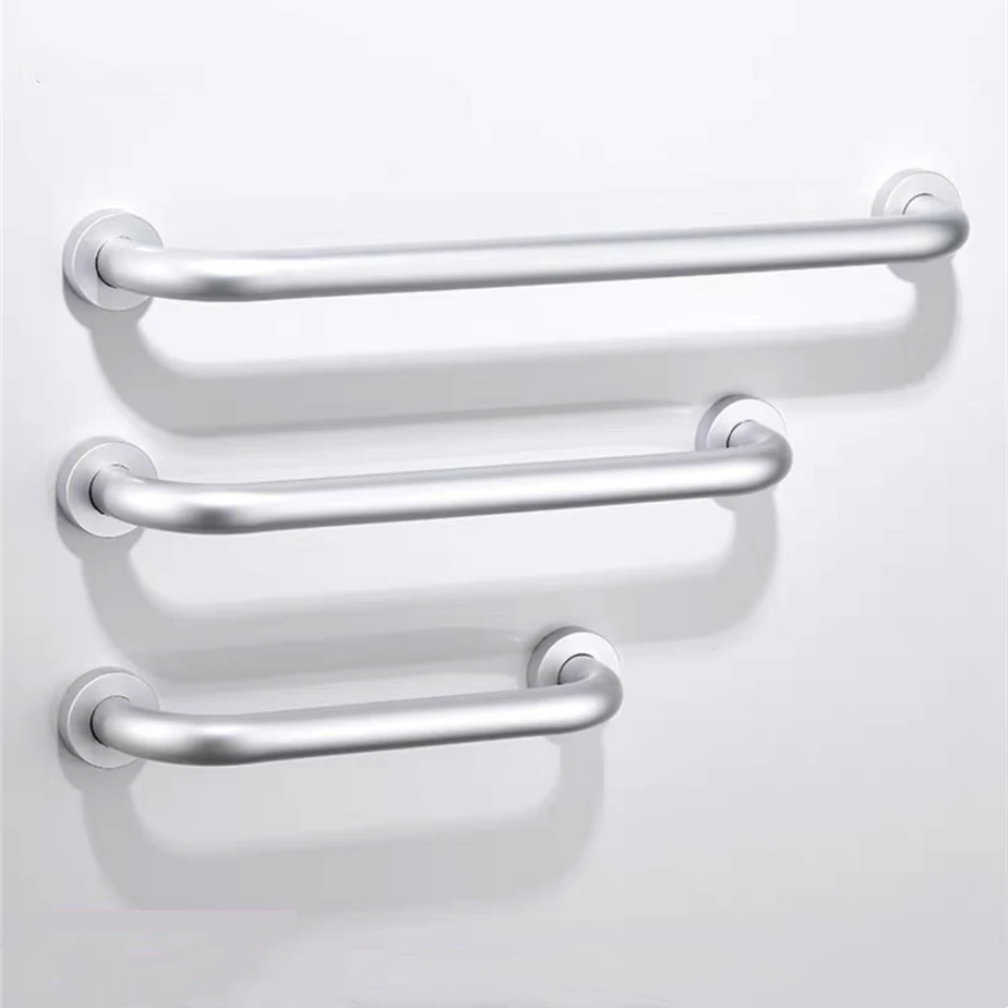 Non-slip Armrest Barrier-free Handrail Silver Aluminum Alloy Bathroom Stair Grab Elderly/Children Toilet Bathtub Safety Handrail