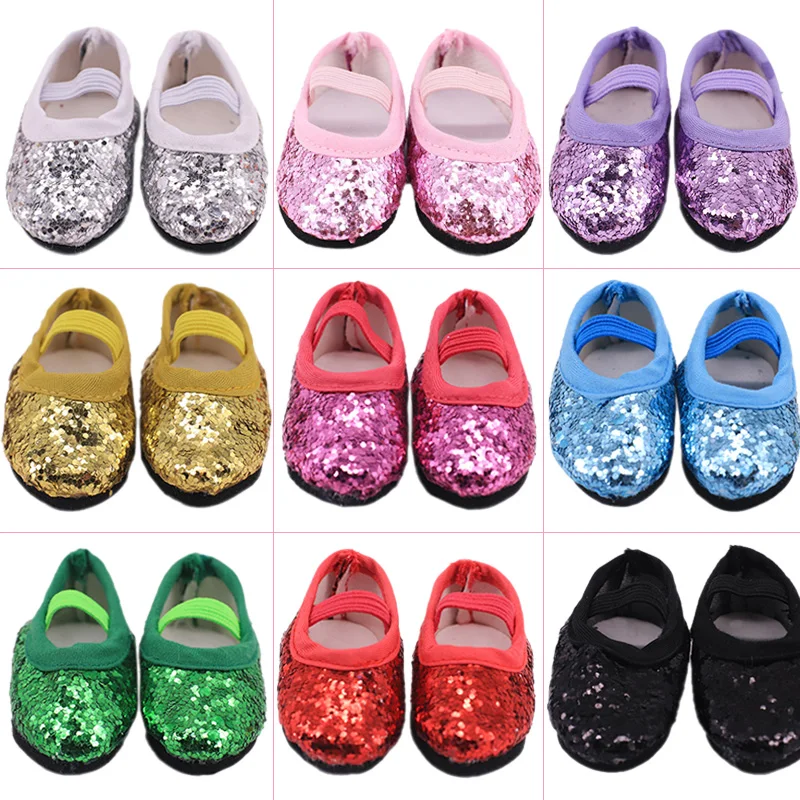 6Cm Doll Sequin Shoes For 14.5 Inch Nancy American Doll&BJD EXO Doll&32-34Cm Paola Reina Doll Our Generation Girl`s Toy Russia